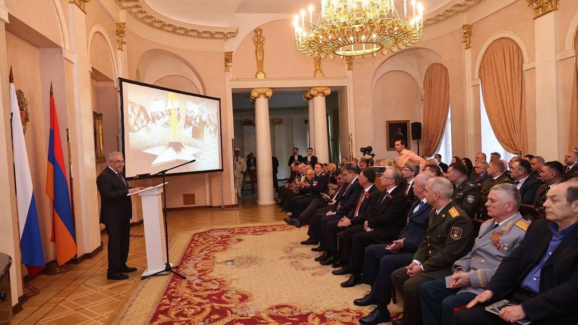 ՌԴ-ում Հայաստանի դեսպանատանը տեղի է ունեցել Հաղթանակի 78-ամյակին նվիրված ընդունելություն - Sputnik Արմենիա, 1920, 05.05.2023