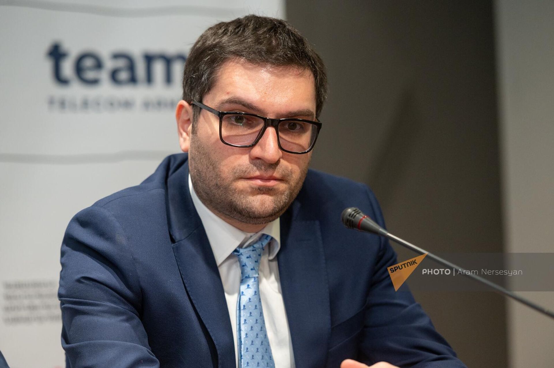 Председатель оргкомитета Конгресса, руководитель Центра детского рака и болезней крови Геворг Тамамян на пресс-конференции, посвященной предстоящей в Армении 15-й Азиатской конференции Международного общества детской онкологии (SIOP Asia 2023 XV Congress) Вместе против рака (18 мая 2023). Еревaн - Sputnik Արմենիա, 1920, 18.05.2023