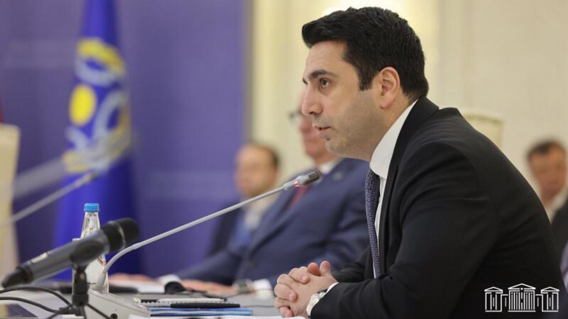 Армянская делегация во главе с председателем НС Аленом Симоняном, приняла участие в заседании Совета Парламентской ассамблеи ОДКБ (18 мая 2023). Минск Армянская делегация во главе с председателем НС Аленом Симоняном, приняла участие в заседании Совета Парламентской ассамблеи ОДКБ (18 мая 2023). Минск - Sputnik Армения, 1920, 18.05.2023