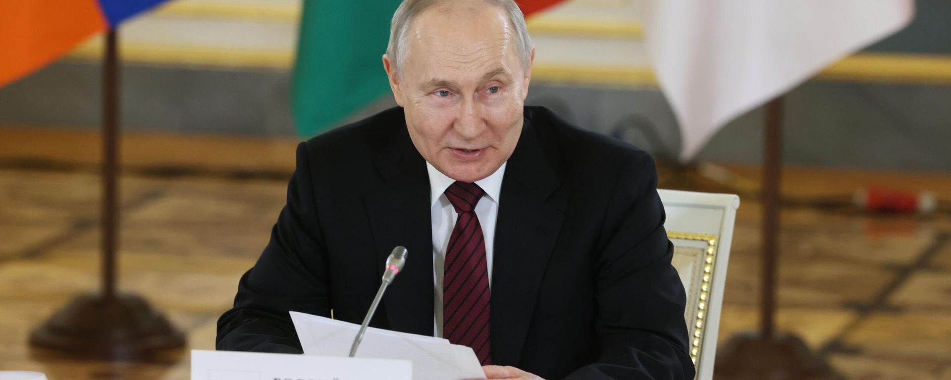 Президент РФ Владимир Путин на заседании высшего Евразийского экономического совета (ВЕЭС) в узком составе (25 мая 2023). Москва - Sputnik Армения, 1920, 25.05.2023