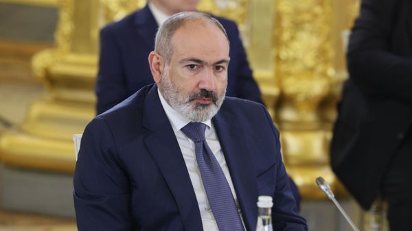 Премьер-министр Республики Армения Никол Пашинян на заседании высшего Евразийского экономического совета (ВЕЭС) в узком составе (25 мая 2023). Москва - Sputnik Армения