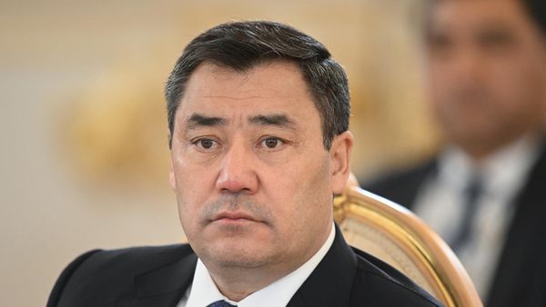 
Президент Киргизской Республики Садыр Жапаров на заседании высшего Евразийского экономического совета в расширенном составе (25 мая 2023). Москвa - Sputnik Армения