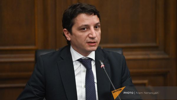 Министр финансов Ваге Ованнисян на обсуждении бюджетного отчета 2022 года (29 мая 2023). Еревaн - Sputnik Армения