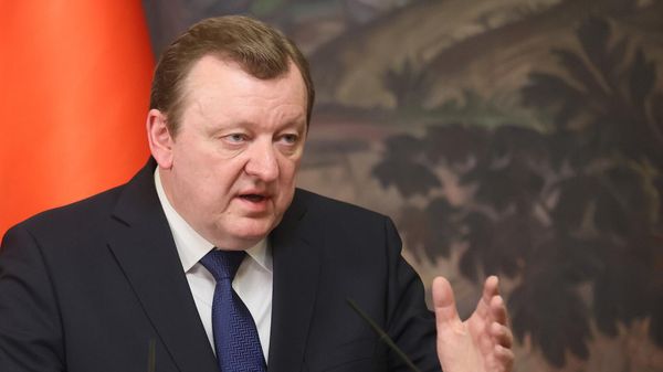 Министр иностранных дел Белоруссии Сергей Алейник на совместной с российским коллегой пресс-конференции по итогам встречи (17 мая 2023). Москвa - Sputnik Армения