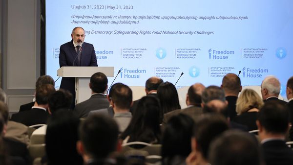 Ժողովրդավարության հայկական ֆորումի ժամանակ - Sputnik Արմենիա