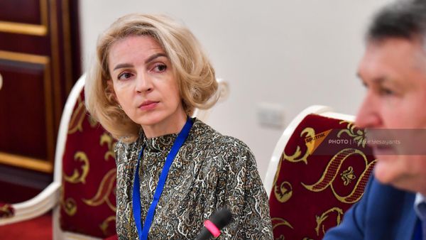 Анна Донченко на двусторонней российско-армянской конференции Развитие российско-армянских отношений в евразийском пространстве (1 июня 2023). Еревaн - Sputnik Армения