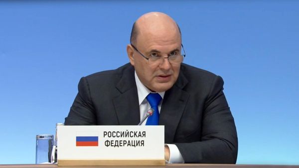 Премьер-министр РФ Михаил Мишустин на заседании Совета глав правительств СНГ (8 июня 2023). Сочи - Sputnik Армения