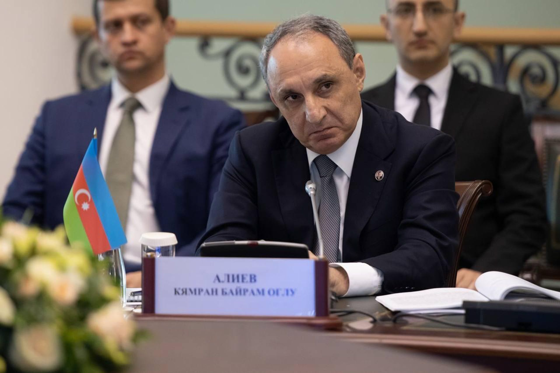 Генпрокурор Азербайджана Кямран Алиев на трехсторонней встрече Генпрокуроров Армении, России и Азербайджана (15 июня 2023). Санкт-Петербург - Sputnik Արմենիա, 1920, 15.06.2023