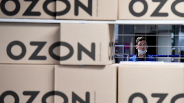 Сотрудник на складе логистического центра Ozon в Казани - Sputnik Армения