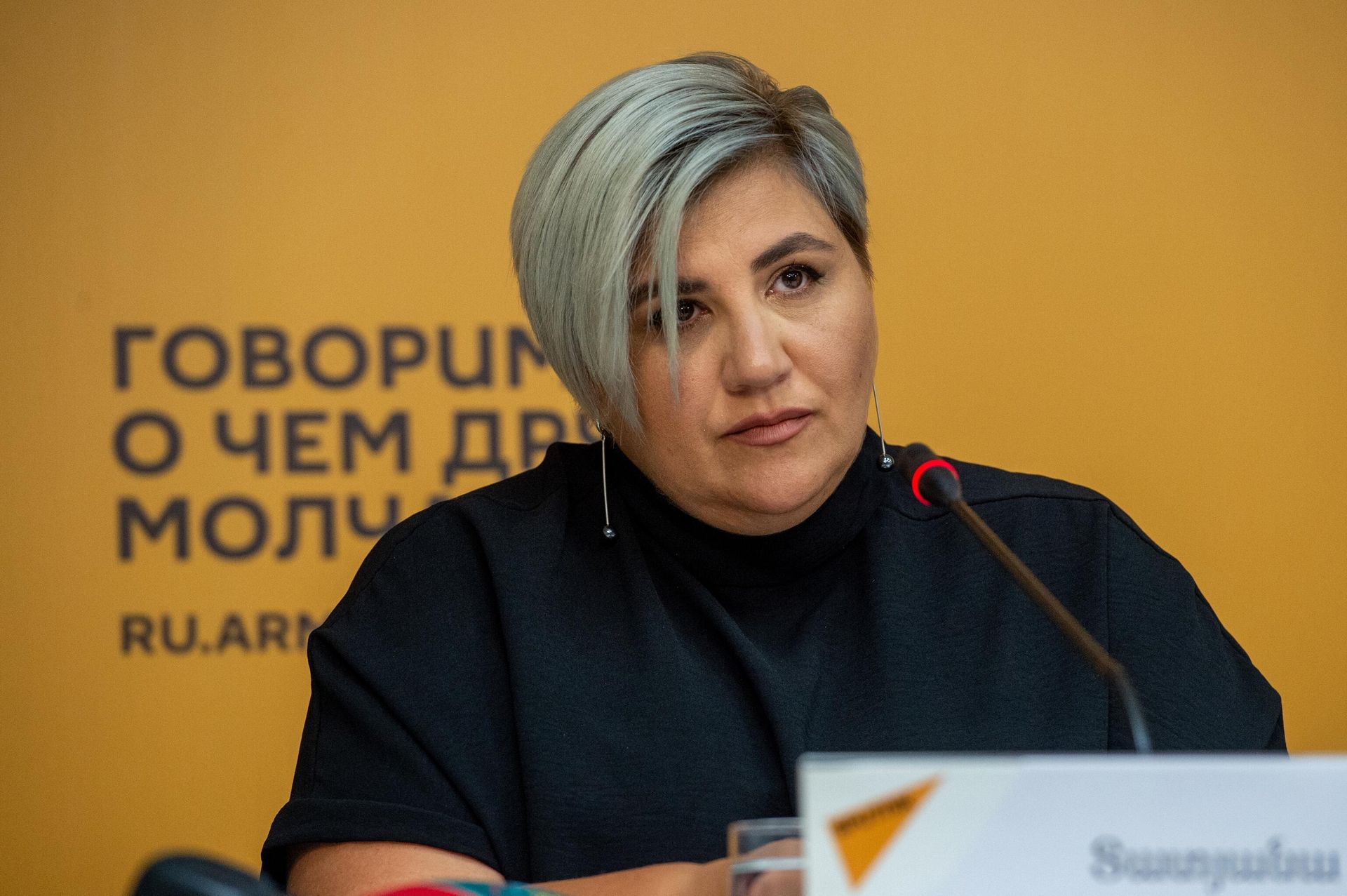 Руководитель благотворительного фонда ВИВА Татьяна Оганесян на пресс-конференции (17 июля 2023). Еревaн - Sputnik Արմենիա, 1920, 17.07.2023