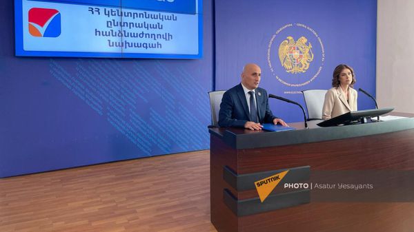 Глава ЦИК Ваагн Овакимян на брифинге (17 сентября 2023). Еревaн - Sputnik Армения