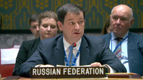 Первый заместитель постоянного представителя РФ в ООН Дмитрий Полянский на заседании Совета Безопасности ООН по Нагорному Карабаху (21 сентября 2023). Нью-Йорк - Sputnik Армения
