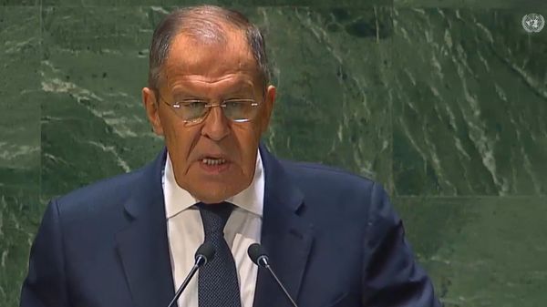 Министр иностранных дел России Сергей Лавров выступает на Генассамблее ООН (23 сентября 2023). Нью-Йорк - Sputnik Армения