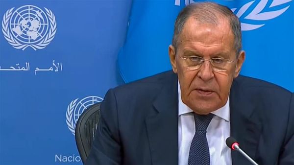 Министр иностранных дел России Сергей Лавров во время пресс-конференции (23 сентября 2023). Нью-Йорк - Sputnik Армения
