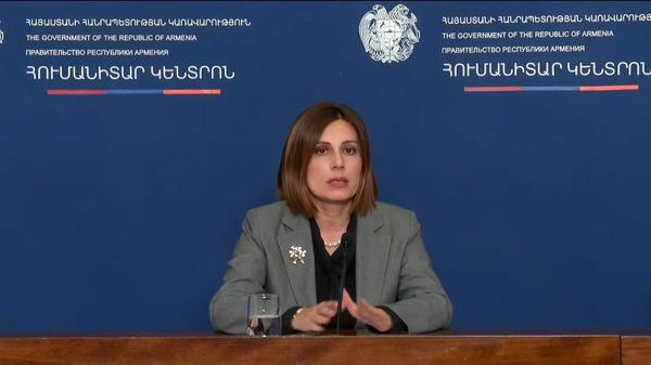 Министр здравоохранения Анаит Аванесян во время брифинга (26 сентября 2023). Еревaн - Sputnik Армения