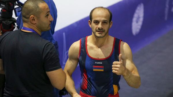 Член сборной Армении по спортивной гимнастике Арутюн Мердинян на Чемпионате мира в Антверпене - Sputnik Армения