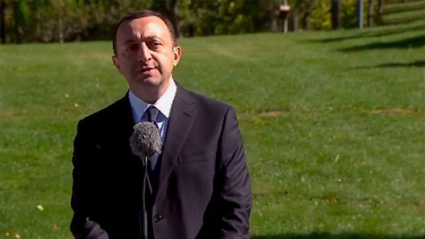 Премьер-министр Грузии Ираклий Гарибашвили во время совместной пресс-конференции с президентом Азербайджана (8 октября 2023). Тбилиси - Sputnik Армения
