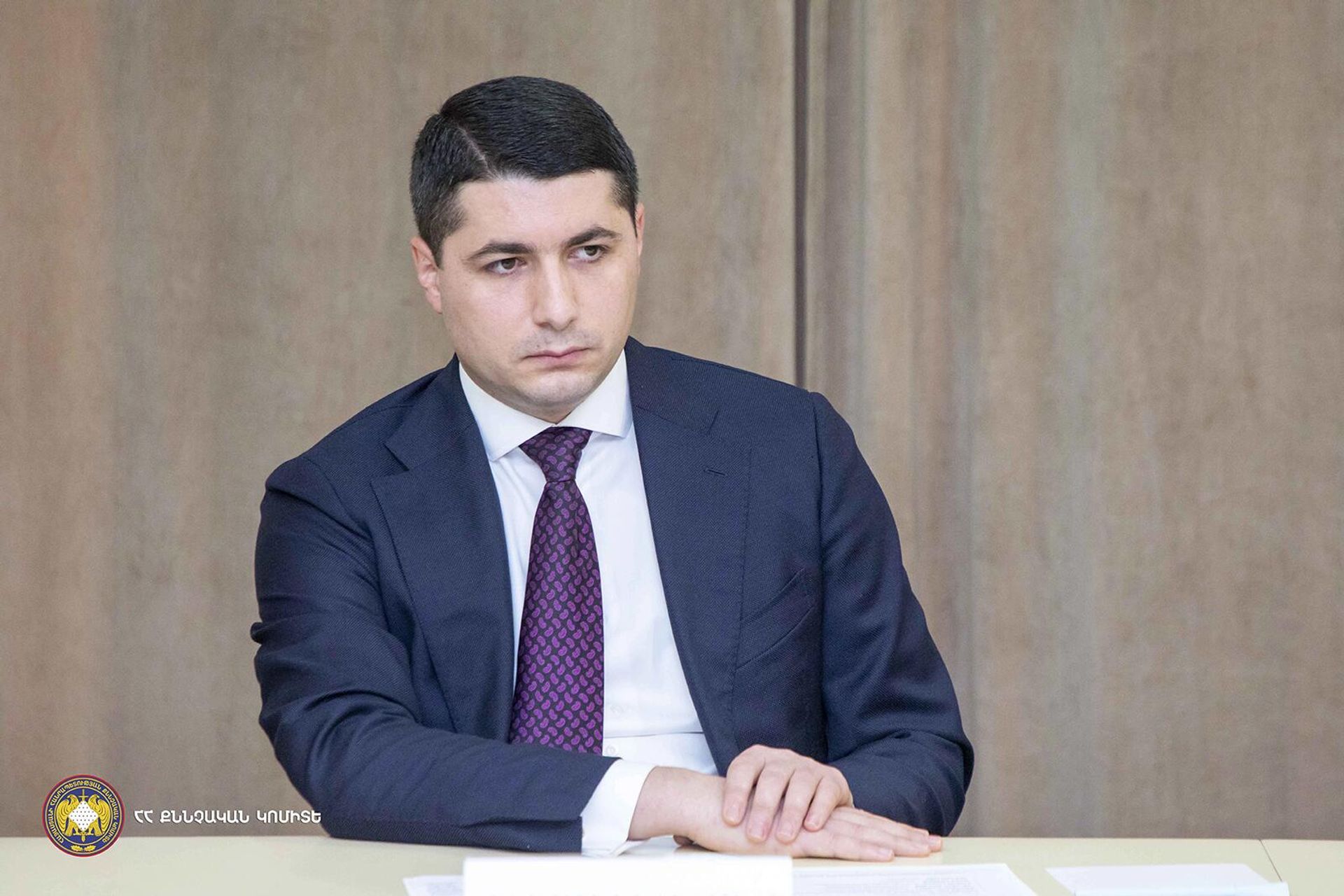 Председатель Следственного комитета РА Аргишти Кярамян на встрече с комиссаром Совета Европы по правам человека (19 октября 2023). Еревaн - Sputnik Армения, 1920, 19.10.2023