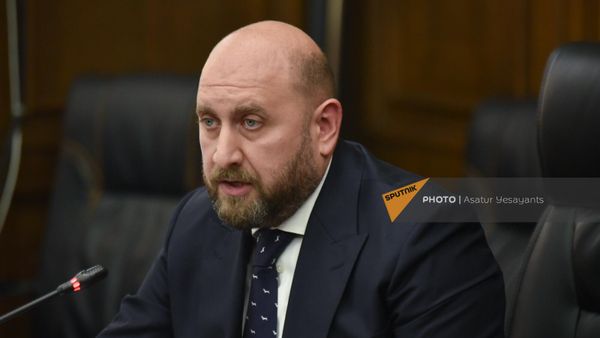 Председатель ЦБ Мартин Галстян на обсуждении бюджета 2024 г. в НС (30 октября 2023). Еревaн - Sputnik Армения