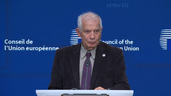 Верховный представитель ЕС по иностранным делам и политике безопасности Жозеп Боррель на обсуждении последних событий в отношениях Армении и Азербайджана (13 ноября 2023). Брюссель - Sputnik Армения