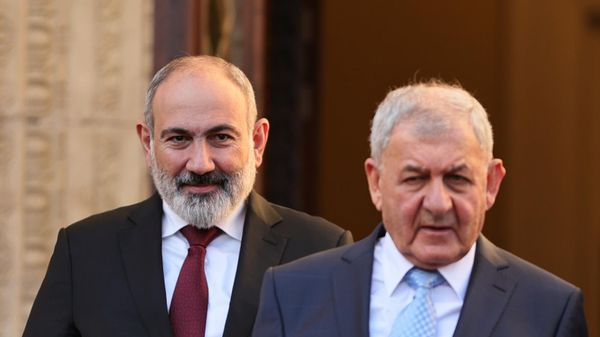 Նիկոլ Փաշինյանն ու Իրաքի նախագահ Աբդուլ Լատիֆ Ռաշիդը - Sputnik Արմենիա