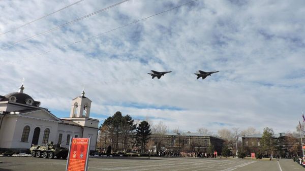 Церемония празднования 82-летия со дня создания 102-й российской военной базы (30 декабря 2023)ю Гюмри - Sputnik Армения