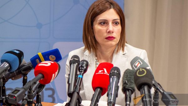 Министр здравоохранения Анаит Аванесян на ежегодной итоговой пресс-конференции министерства (12 января 2023). Еревaн - Sputnik Армения