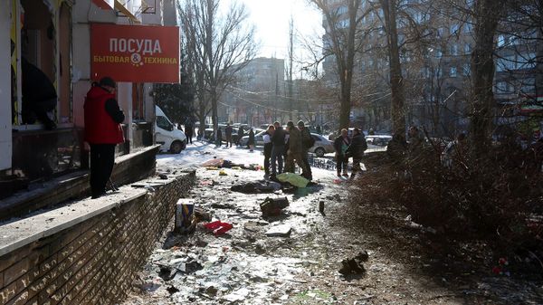 Последствия обстрелов Кировского района со стороны ВСУ (21 января 2024). Донецк - Sputnik Армения
