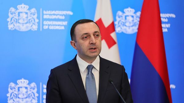 Ираклий Гарибашвили во время совместной пресс-конференции с премьером Армении (26 января 2024). Тбилиси - Sputnik Армения