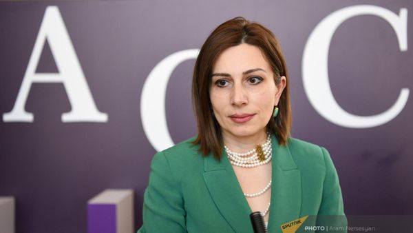 Министр здравоохранения Анаит Аванесян на IV национальном онкологическом конгрессе (3 февраля 2024). Джермук - Sputnik Армения
