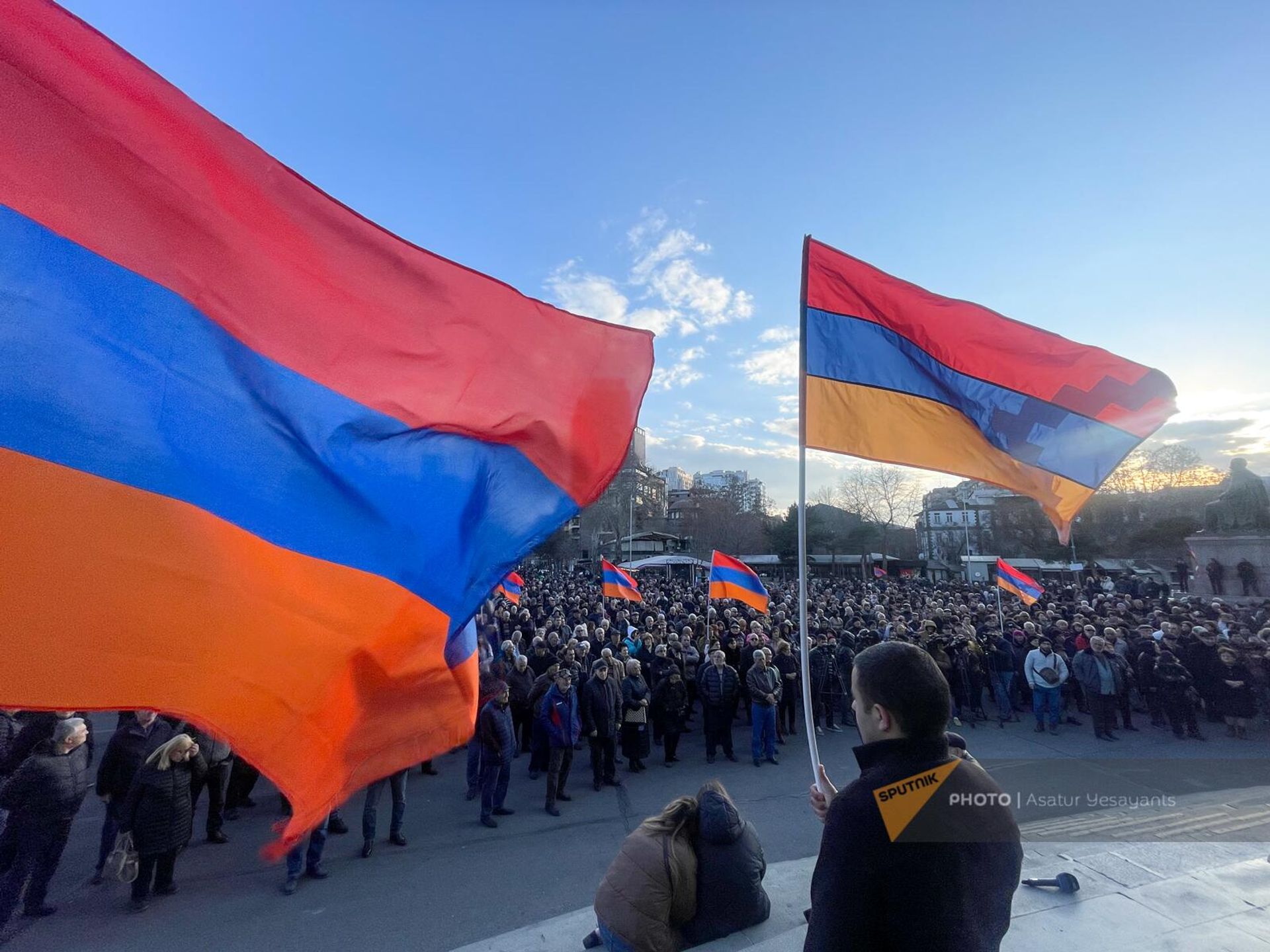 Оппозиционный митинг на площади Свободы (20 февраля 2024). Еревaн - Sputnik Արմենիա, 1920, 20.02.2024