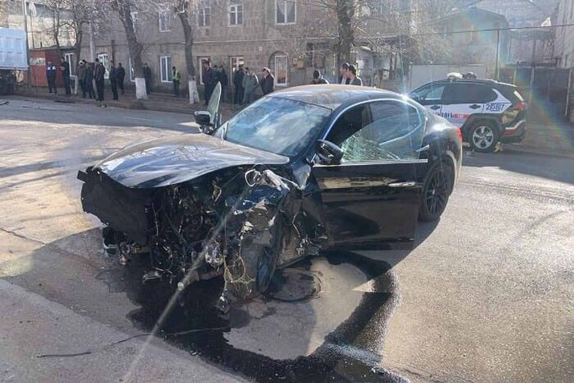 Дорожно-транспортное происшествие на улице Зоравара Андраника (20 февраля 2024). Ванадзор - Sputnik Արմենիա, 1920, 20.02.2024