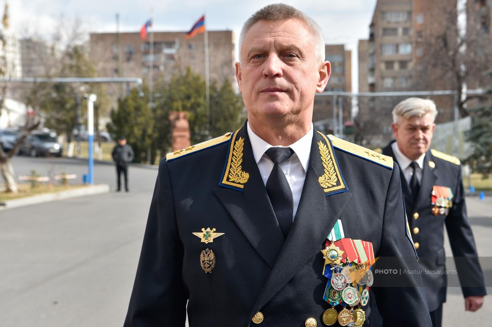 Начальник погрануправления ФСБ РФ в РА генерал-лейтенант Роман Голубицкий во время мероприятий по случаю Дня защитника Отечества (22 февраля 2024). Еревaн Начальник погрануправления ФСБ РФ в РА генерал-лейтенант Роман Голубицкий во время мероприятий по случаю Дня защитника Отечества (22 февраля 2024). Еревaн - Sputnik Армения, 1920, 22.02.2024
