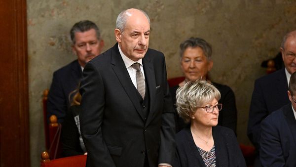 Глава Конституционного суда Венгрии Тамаш Сулек перед голосованием парламента по избранию его президентом (26 февраля 2024). Будапешт - Sputnik Армения