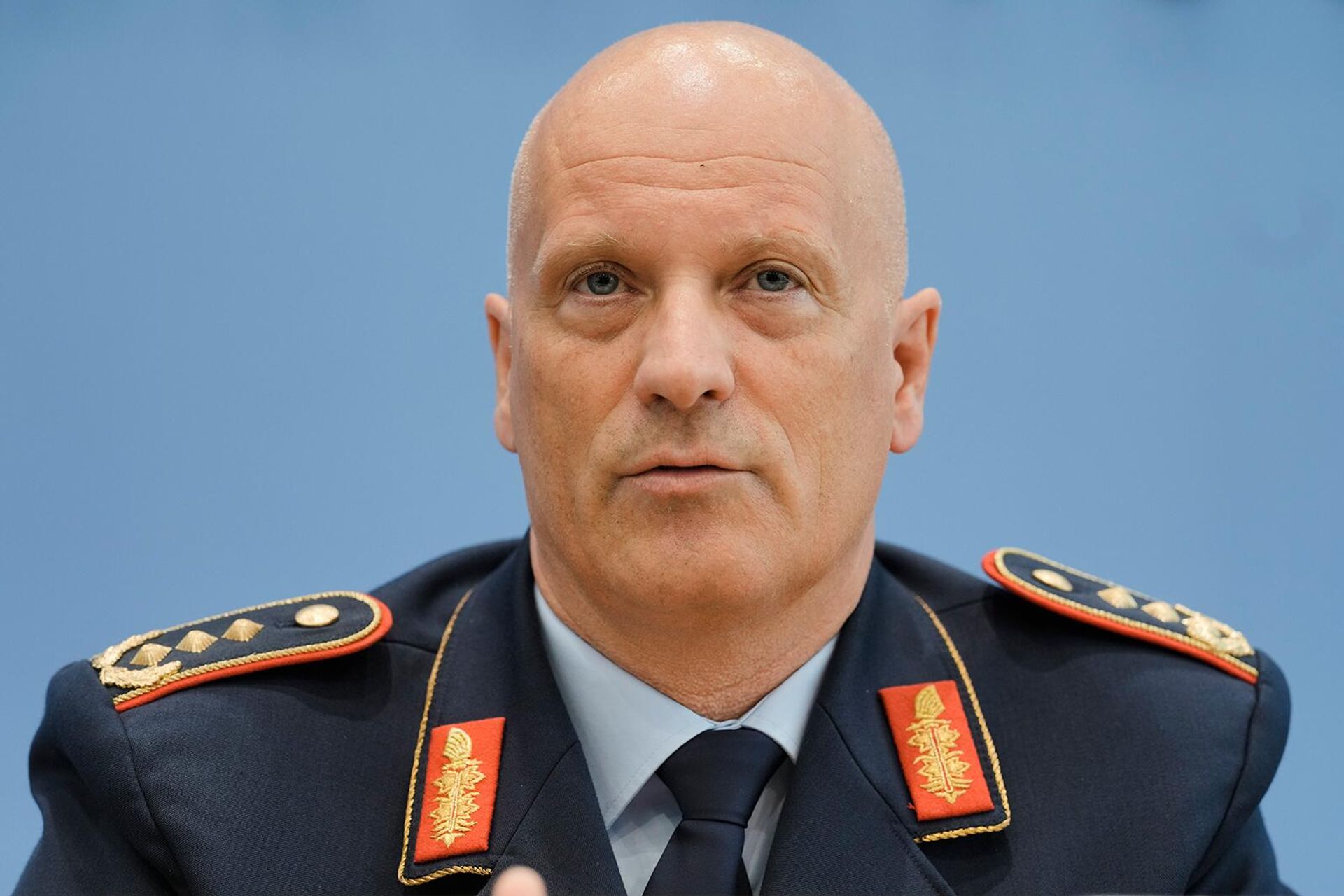 Командующий военно-воздушными силами Германии генерал-лейтенант Инго Герхартц во время пресс-конференции (7 июня 2023). Берлин - Sputnik Армения, 1920, 01.03.2024