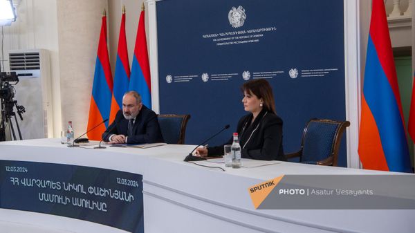 Пресс-конференция премьер-министра Армении Никола Пашиняна (12 марта 2024). Еревaн - Sputnik Армения