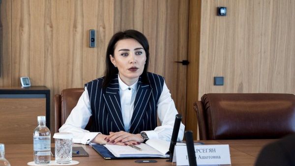 Министр по промышленности и агропромышленному комплексу Евразийской экономической комиссии Гоар Барсегян на встрече с министром промышленности и торговли РФ (20 марта 2024). Москвa - Sputnik Армения