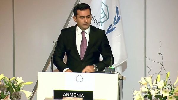 Вице-спикер НС РА Акоп Аршакян  на 148-й Межпарламентской ассамблее (26 марта 2024). Женева - Sputnik Армения
