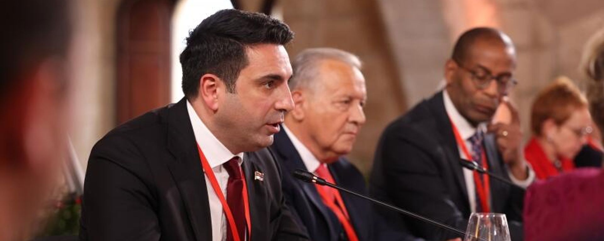 Спикер НС Ален Симонян выступает на совещании председателей парламентов стран-членов Евросоюза (22 апреля 2024). Мадрид - Sputnik Армения, 1920, 25.04.2024
