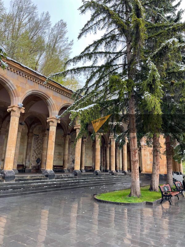 Կանաչ ծառերի վրա ձյուն է նստել Կանաչ ծառերի վրա ձյուն է նստել - Sputnik Արմենիա