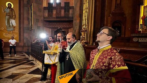 Частица мощей апостола Варфоломея доставлена в храм Иоанна Предтечи (12 мая 2024). Абовян - Sputnik Армения