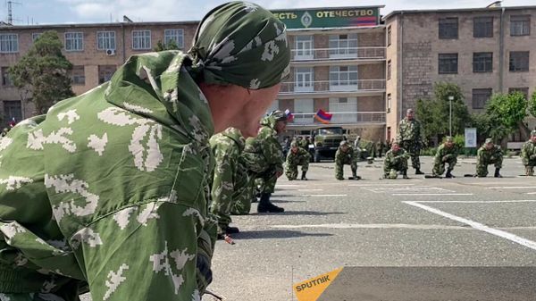 Показательные выступления в честь 100-летнего юбилея российского погранотряда (26 мая 2024). Армавир, Армения - Sputnik Արմենիա