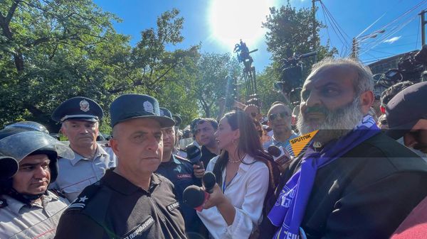 Архиепископ Баграт Галстанян на митинге (12 июня 2024). Еревaн - Sputnik Армения