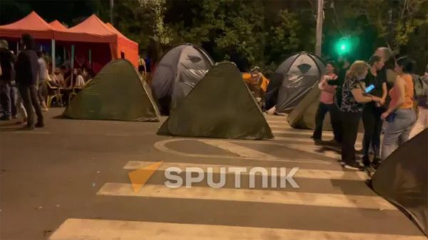 Участники протестного движения Тавуш во имя Родины разбирают палаточный лагерь - Sputnik Армения