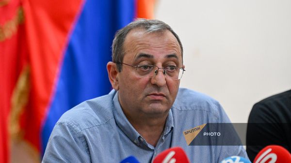 Арцвик Минасян на пресс-конференции по теме нападок на партию со стороны власти  (18 июня 2024). Еревaн - Sputnik Армения