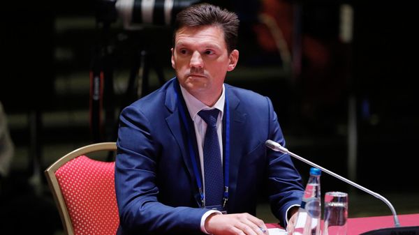Николай Подгузов на заседании Евразийского межправительственного совета в расширенном составе (17 июля 2020). Mинск - Sputnik Армения