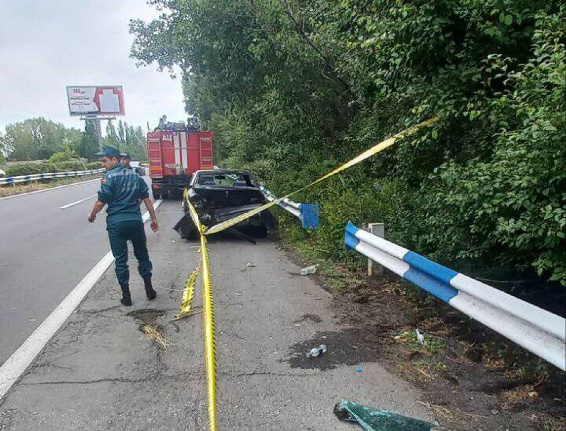 Дорожно-транспортное происшествие на трассе Еревaн - Севaн (30 июня 2024). Котайк - Sputnik Армения, 1920, 30.06.2024