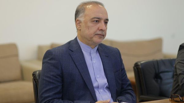 Чрезвычайный и Полномочный Посол Исламской Республики Иран Мехди Собхани на встрече с министром территориального управления и инфраструктуры Гнелом Саносяном (10 июля 2024). Ереван - Sputnik Армения