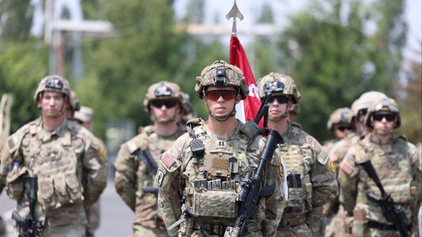 Начало совместных армяно-американских учений Eagle Partner 2024 в Военной академии имени Вазгена Саргсяна МО РА (15 июля 2024).  - Sputnik Армения