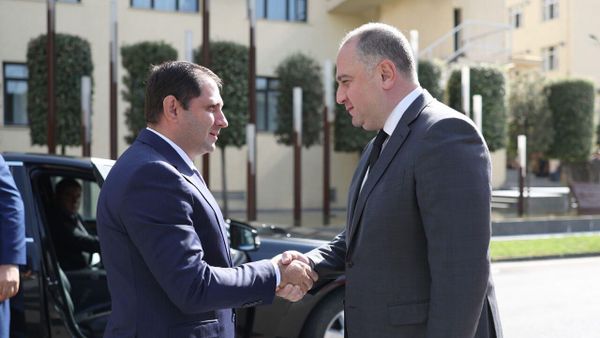 ՀՀ պաշտպանության նախարար Սուրեն Պապիկյանը Վրաստանի փոխվարչապետ, պաշտպանության նախարար Իրակլի Չիկովանիի հետ հանդիպմանը - Sputnik Արմենիա